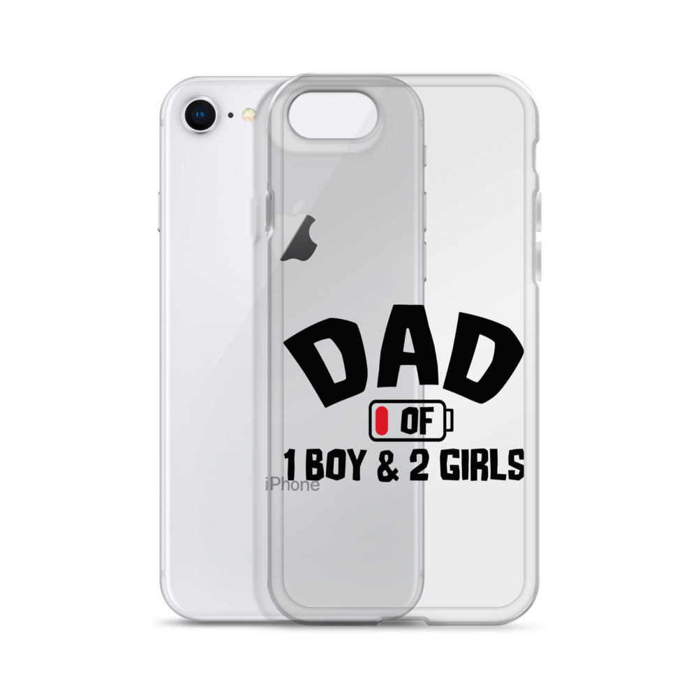 Dad Of 1 Boy And 2 Girls Clear Case for iPhone®