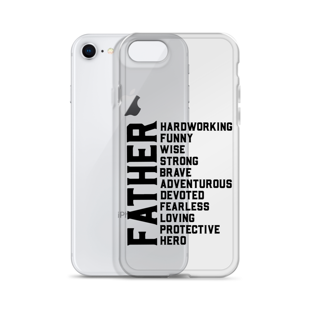 Father Hardworking funny Wise Strong Clear Case for iPhone®