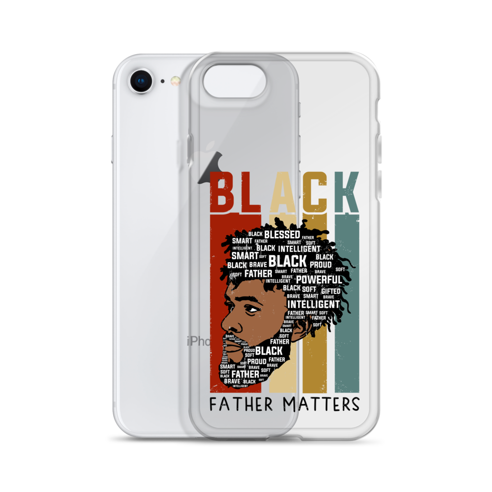 Black Father Matters Clear Case for iPhone®