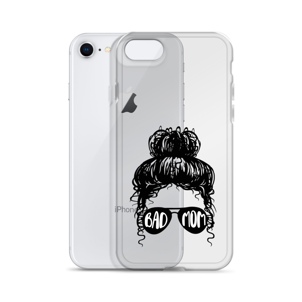 Bad Mom Messy Bun Clear Case for iPhone®