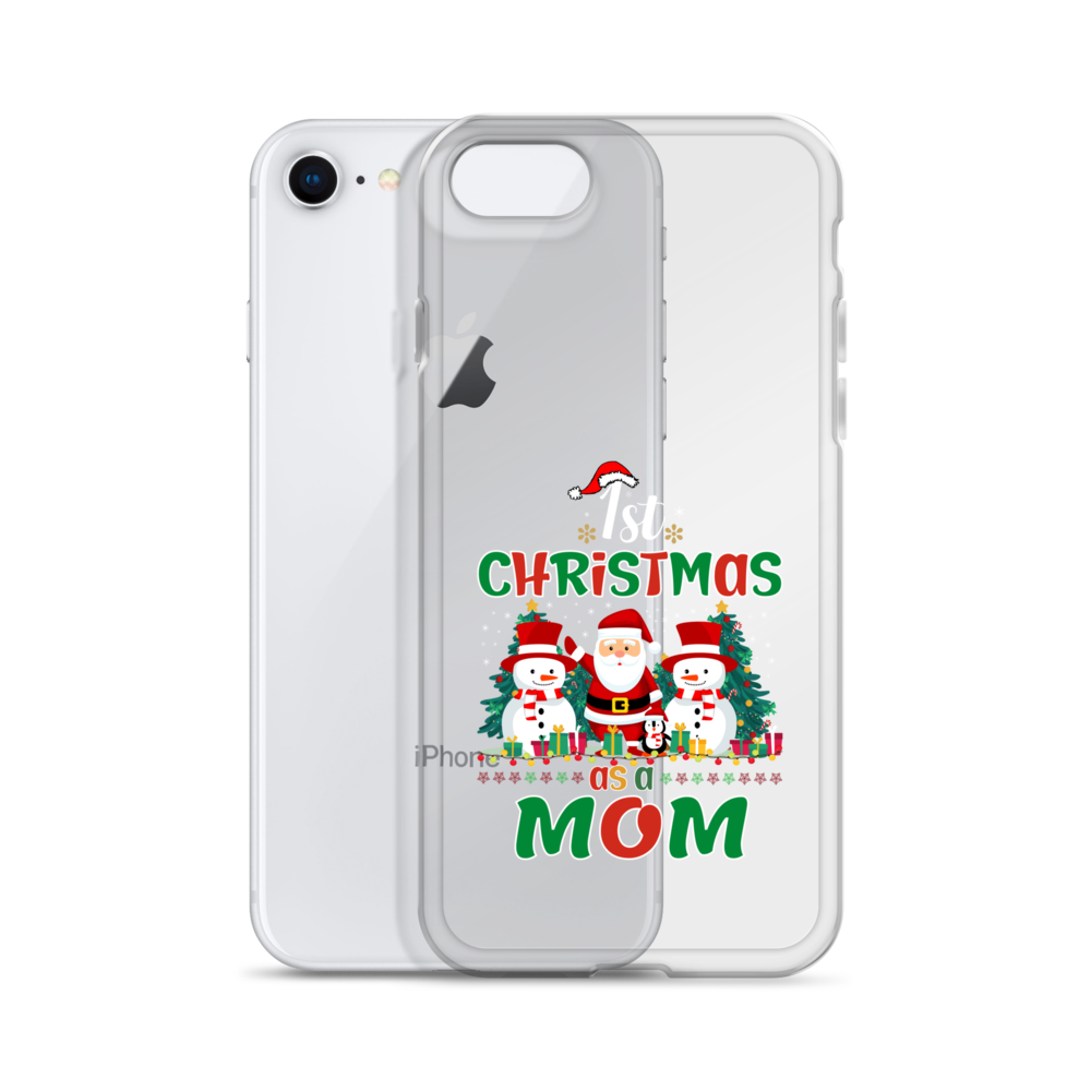 1st Christmas As A Mom Clear Case for iPhone®