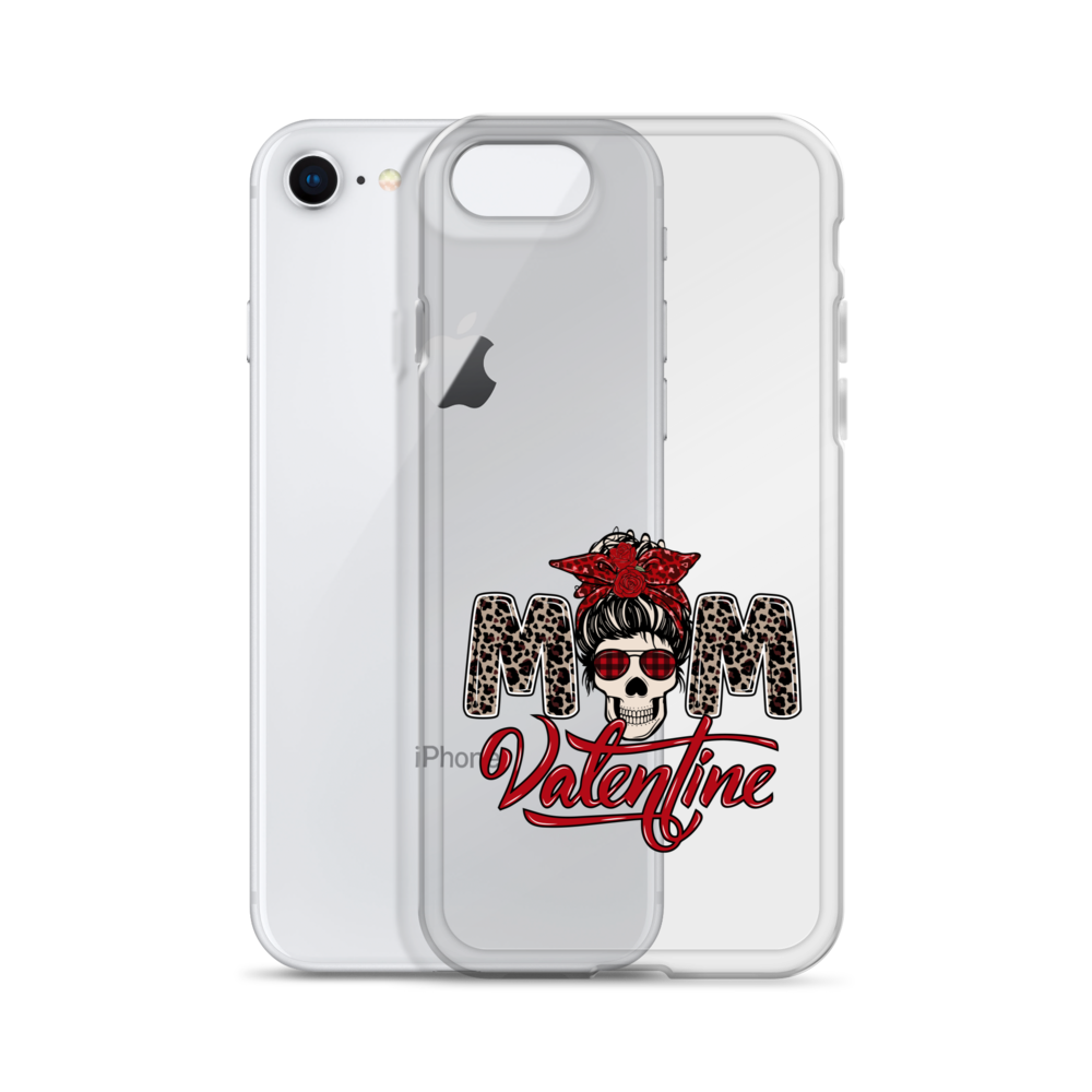 Skull Mom Valentine Clear Case for iPhone®