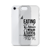 Eating Donuts For Two Funny Pregnant Mom Clear Case for iPhone®