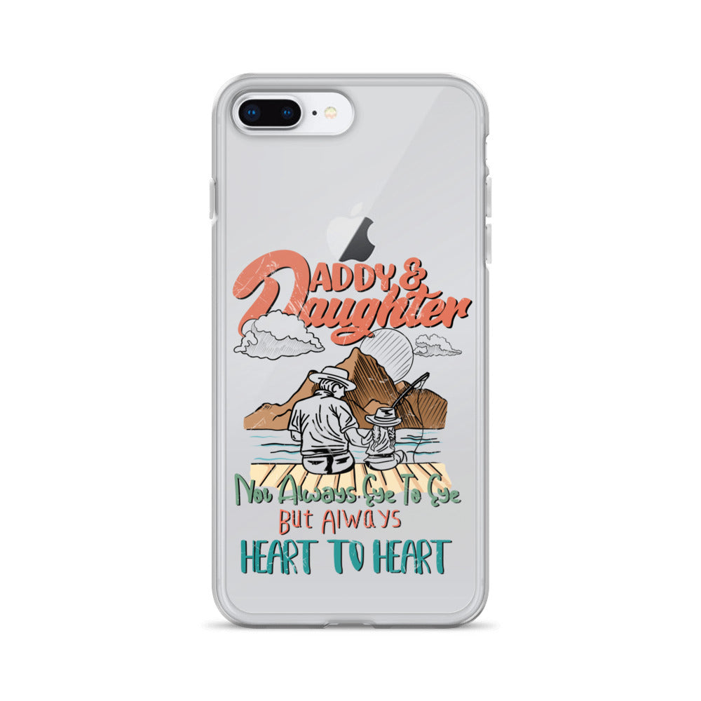 Daddy & Daughter Not Always Eye to Eye But Always Heart To Heart Clear Case for iPhone®