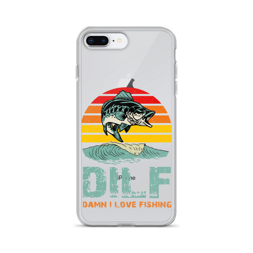 Dilf Damn I Love Fishing Clear Case for iPhone®