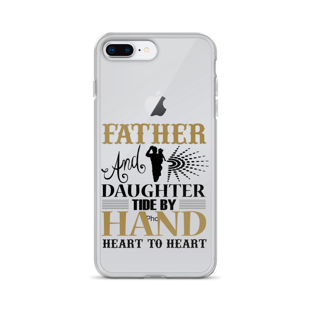 Father And Daughter Tide By Hand Heart To Heart Clear Case for iPhone®