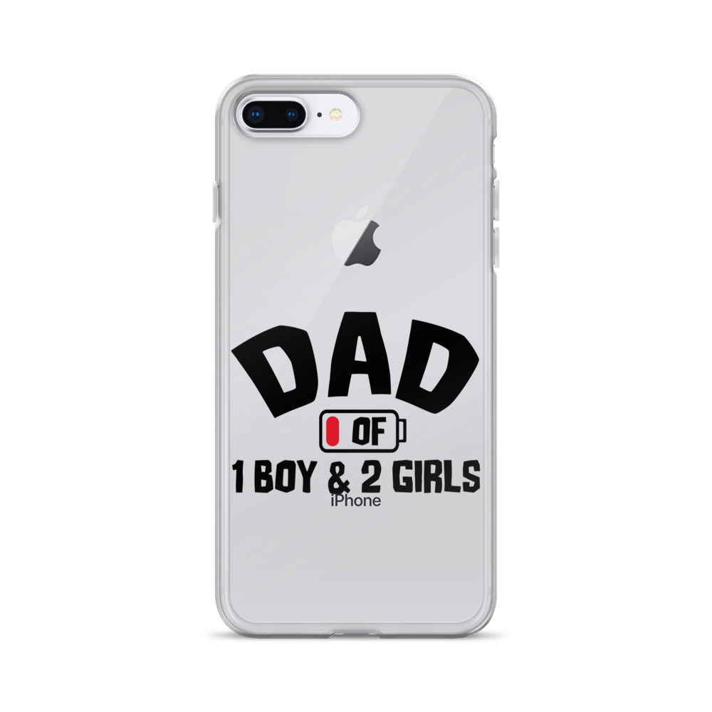 Dad Of 1 Boy And 2 Girls Clear Case for iPhone®