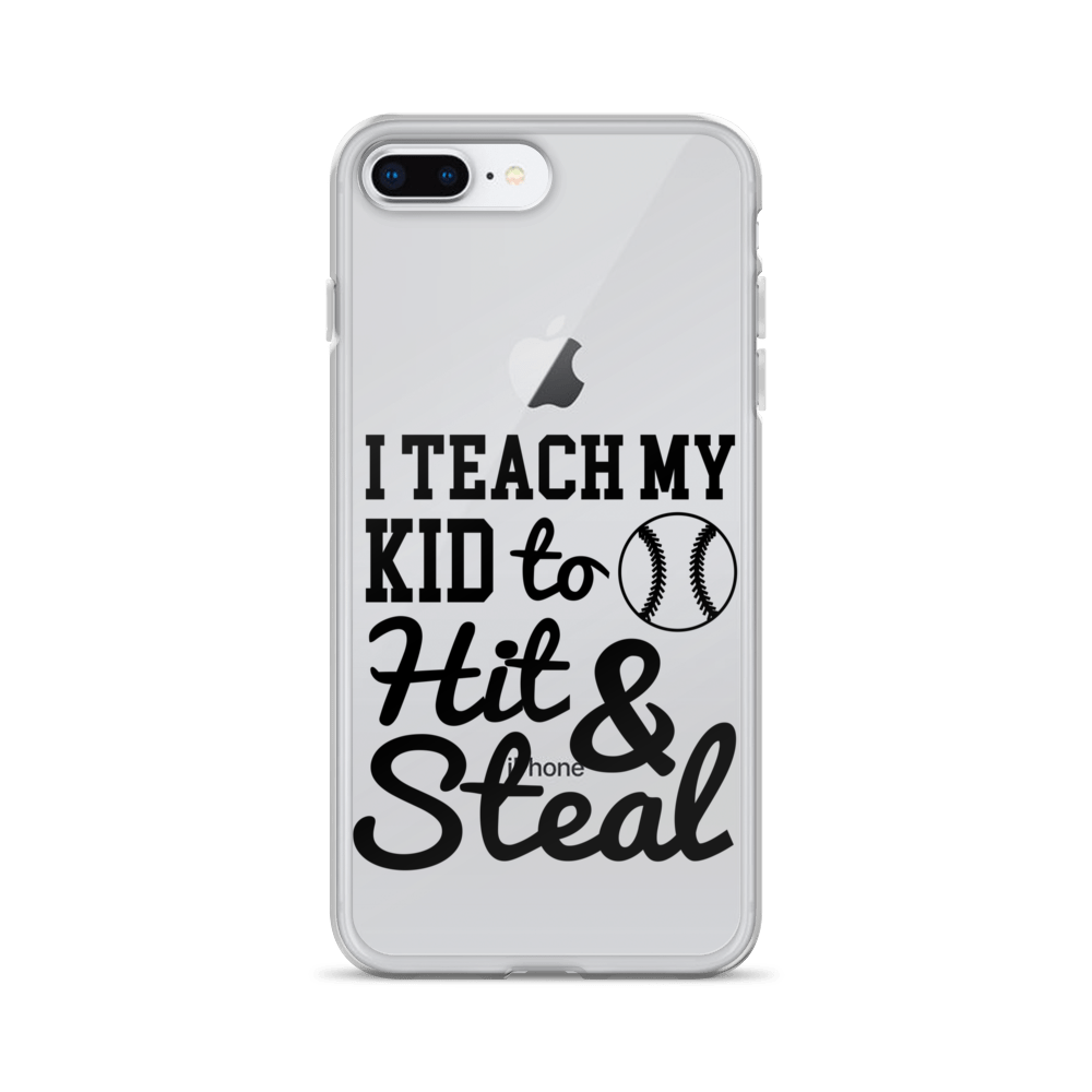 I Teach My Kid To Hit And Steal Clear Case for iPhone®