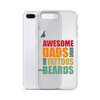 Awesome Dads Tattoos Beards Clear Case for iPhone®