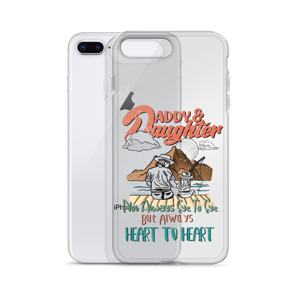 Daddy & Daughter Not Always Eye to Eye But Always Heart To Heart Clear Case for iPhone®