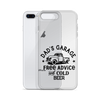 Dad's Garage Free Advice And Cold Beer Clear Case for iPhone®