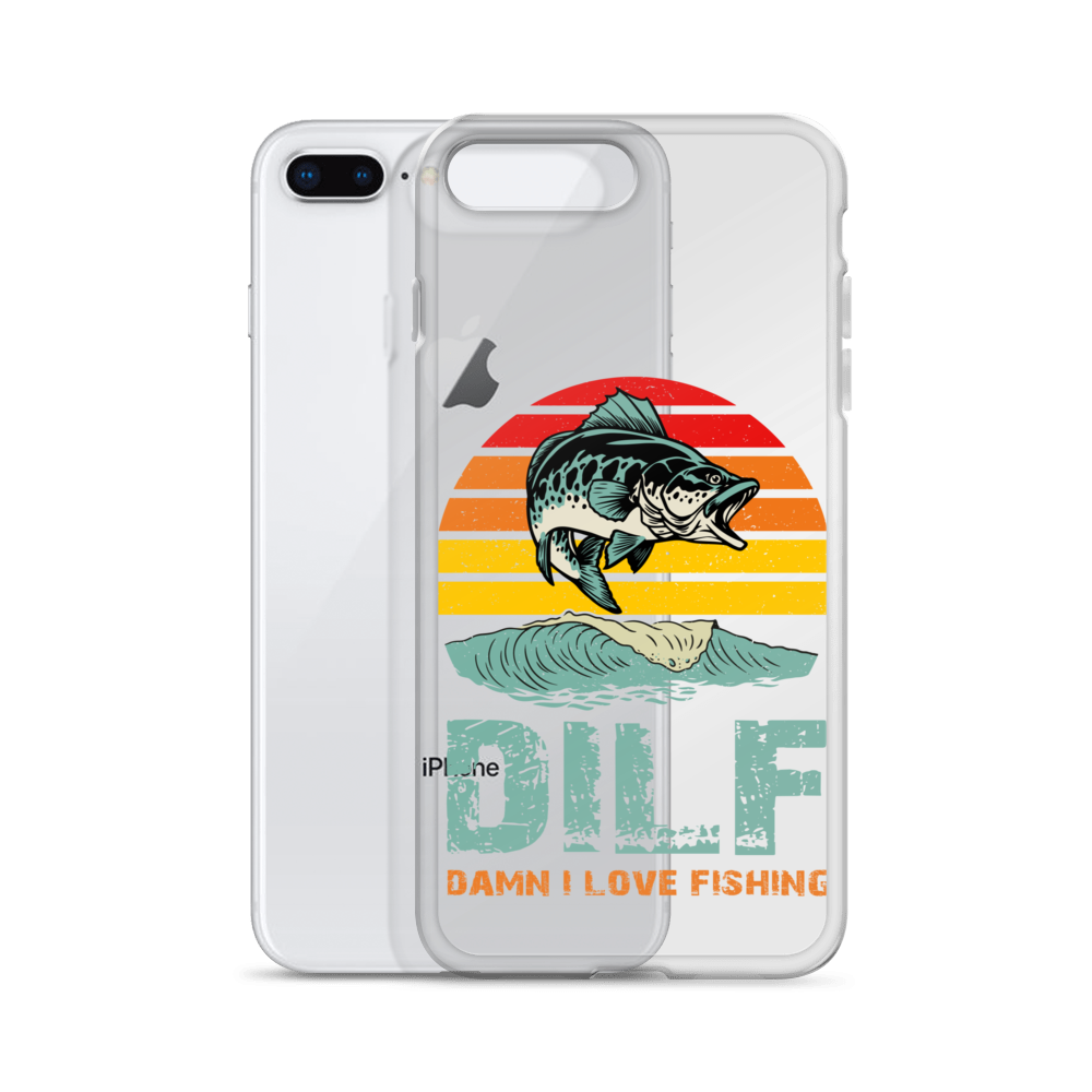 Dilf Damn I Love Fishing Clear Case for iPhone®