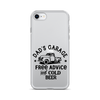 Dad's Garage Free Advice And Cold Beer Clear Case for iPhone®