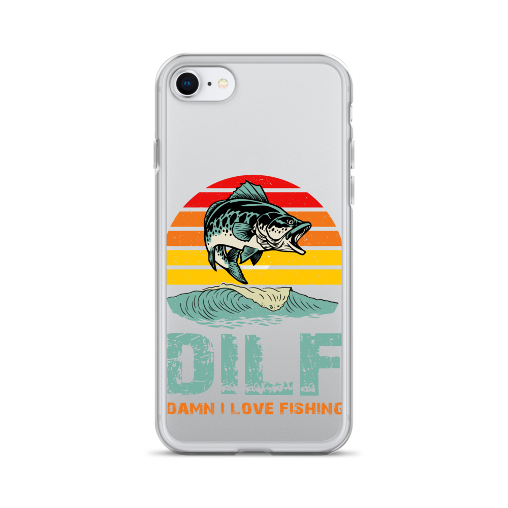 Dilf Damn I Love Fishing Clear Case for iPhone®