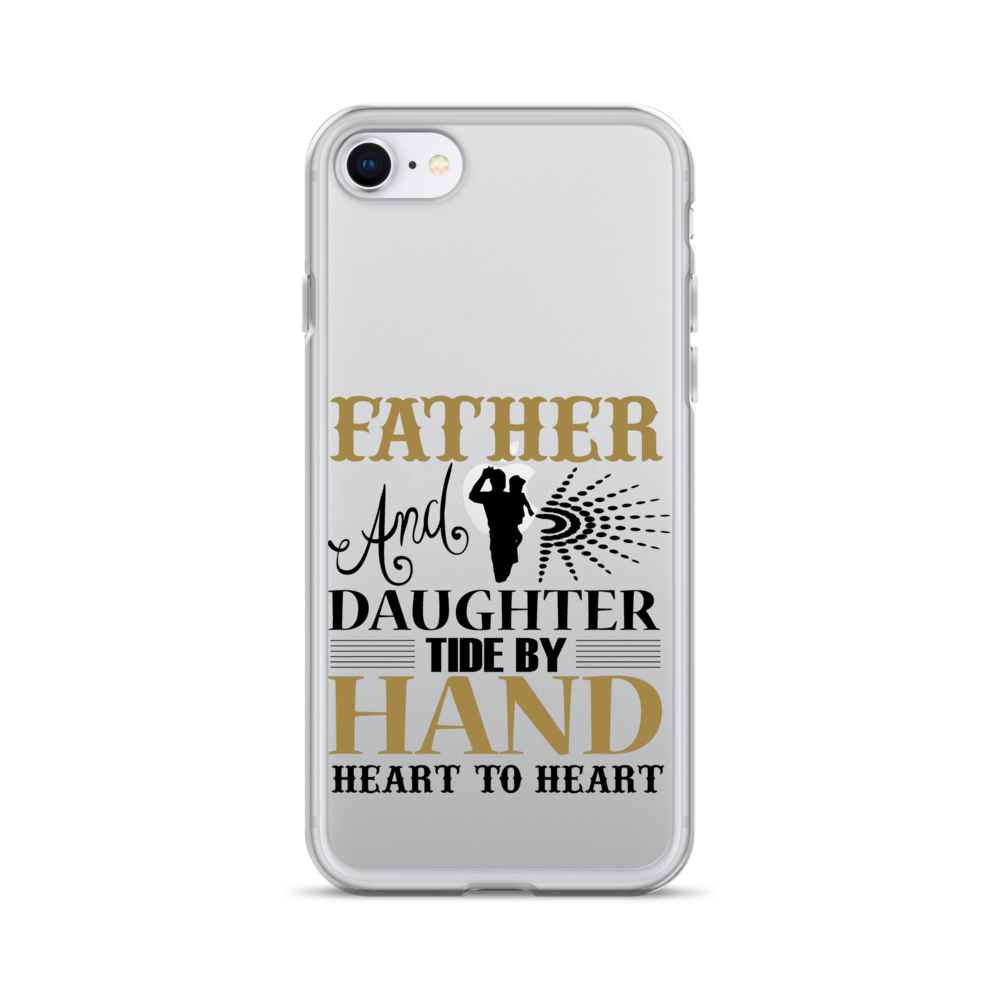 Father And Daughter Tide By Hand Heart To Heart Clear Case for iPhone®