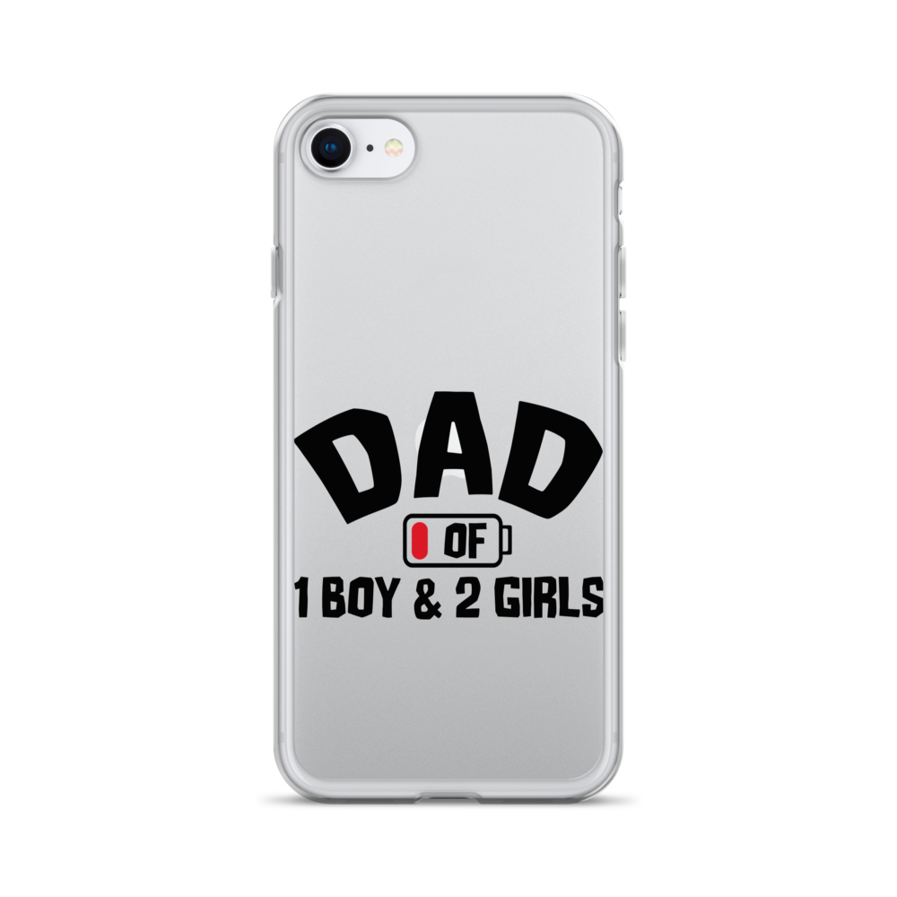 Dad Of 1 Boy And 2 Girls Clear Case for iPhone®