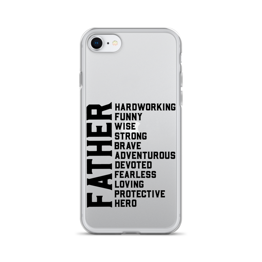 Father Hardworking funny Wise Strong Clear Case for iPhone®