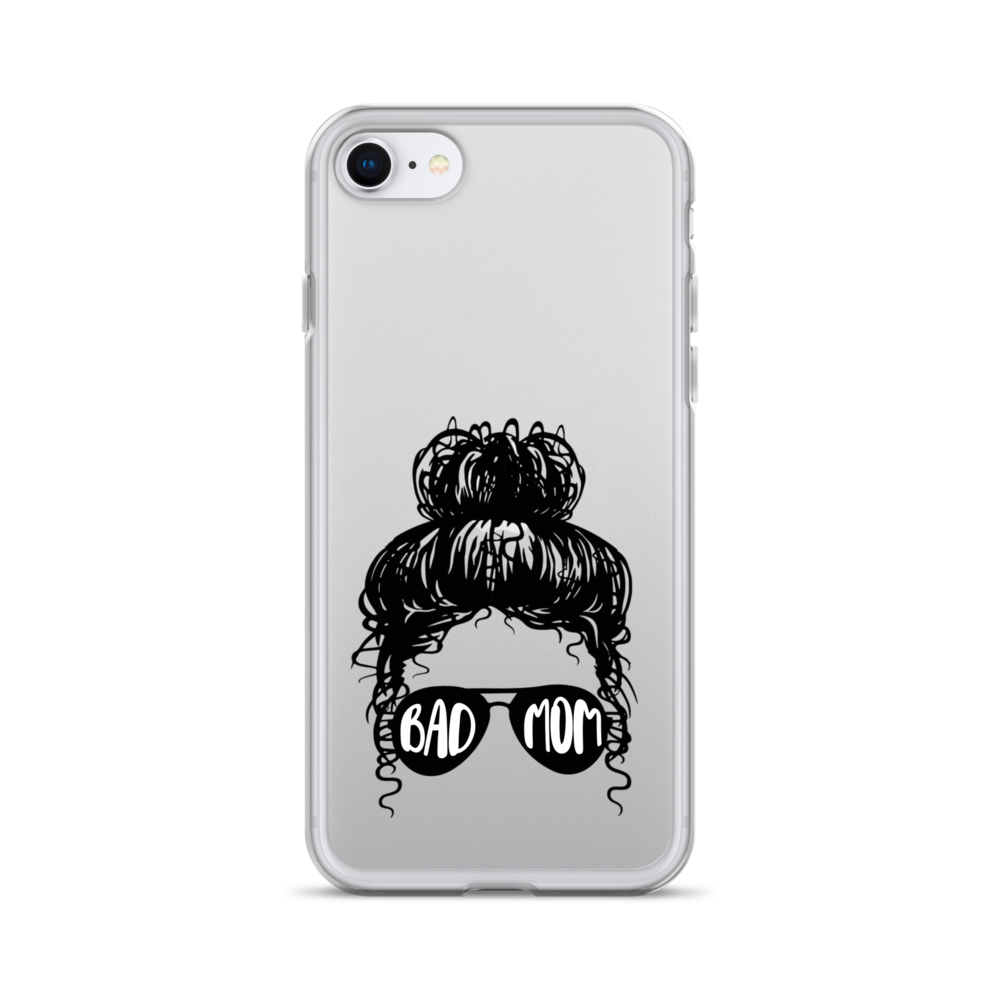 Bad Mom Messy Bun Clear Case for iPhone®