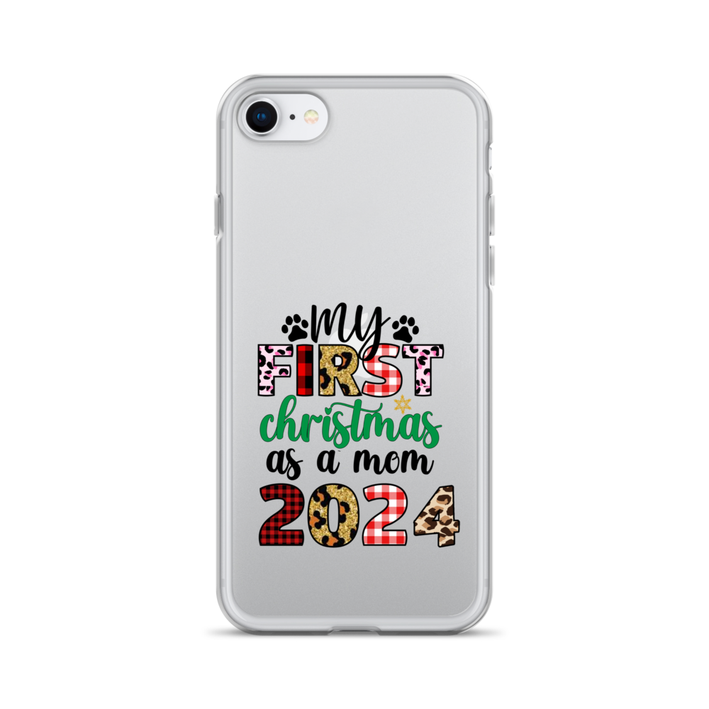 My First Christmas As A mom 2024 Clear Case for iPhone®