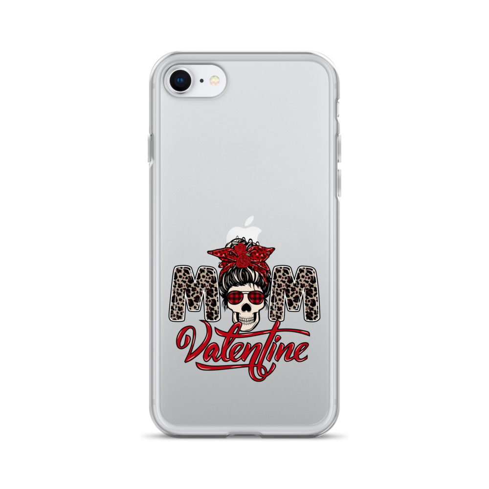 Skull Mom Valentine Clear Case for iPhone®