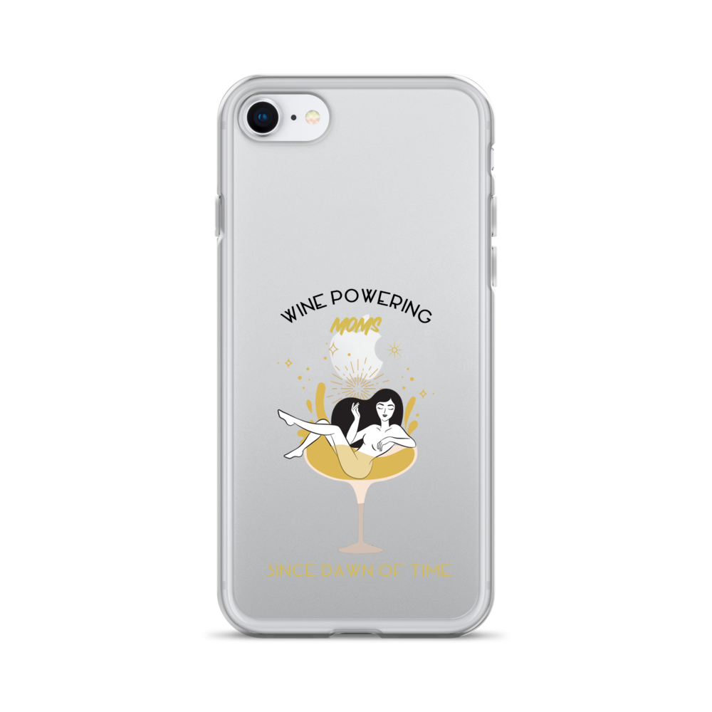 Wine Powering Moms Since Dawn Of Time Clear Case for iPhone®