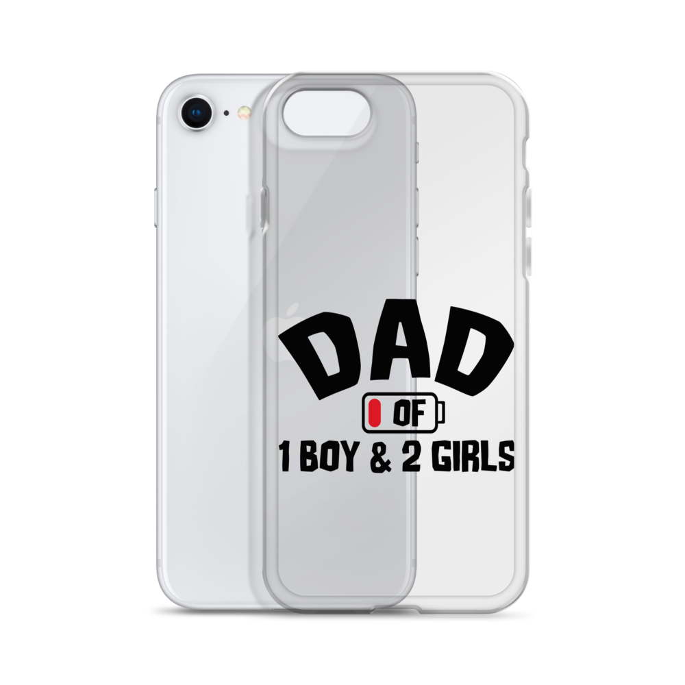 Dad Of 1 Boy And 2 Girls Clear Case for iPhone®