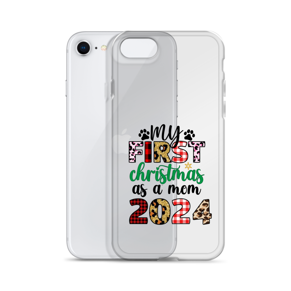 My First Christmas As A mom 2024 Clear Case for iPhone®