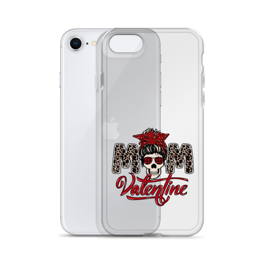 Skull Mom Valentine Clear Case for iPhone®