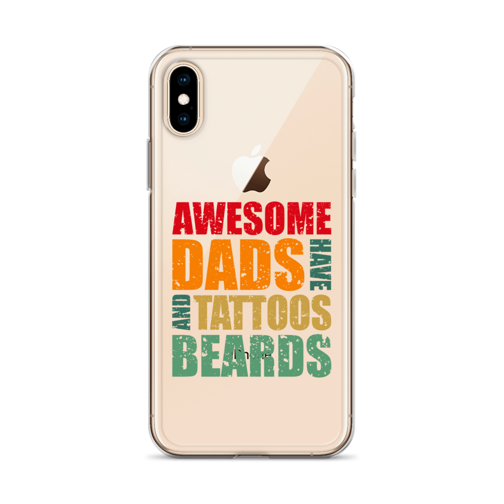 Awesome Dads Tattoos Beards Clear Case for iPhone®