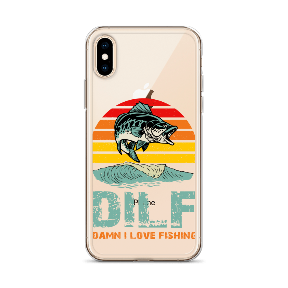 Dilf Damn I Love Fishing Clear Case for iPhone®