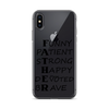 Funny Patient Strong Happy Devoted Brave Clear Case for iPhone®