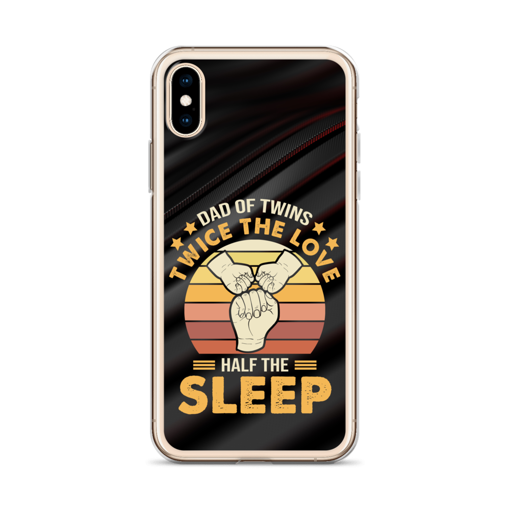 Dad Of Twins Twice The Love Half The Sleep Clear Case for iPhone®