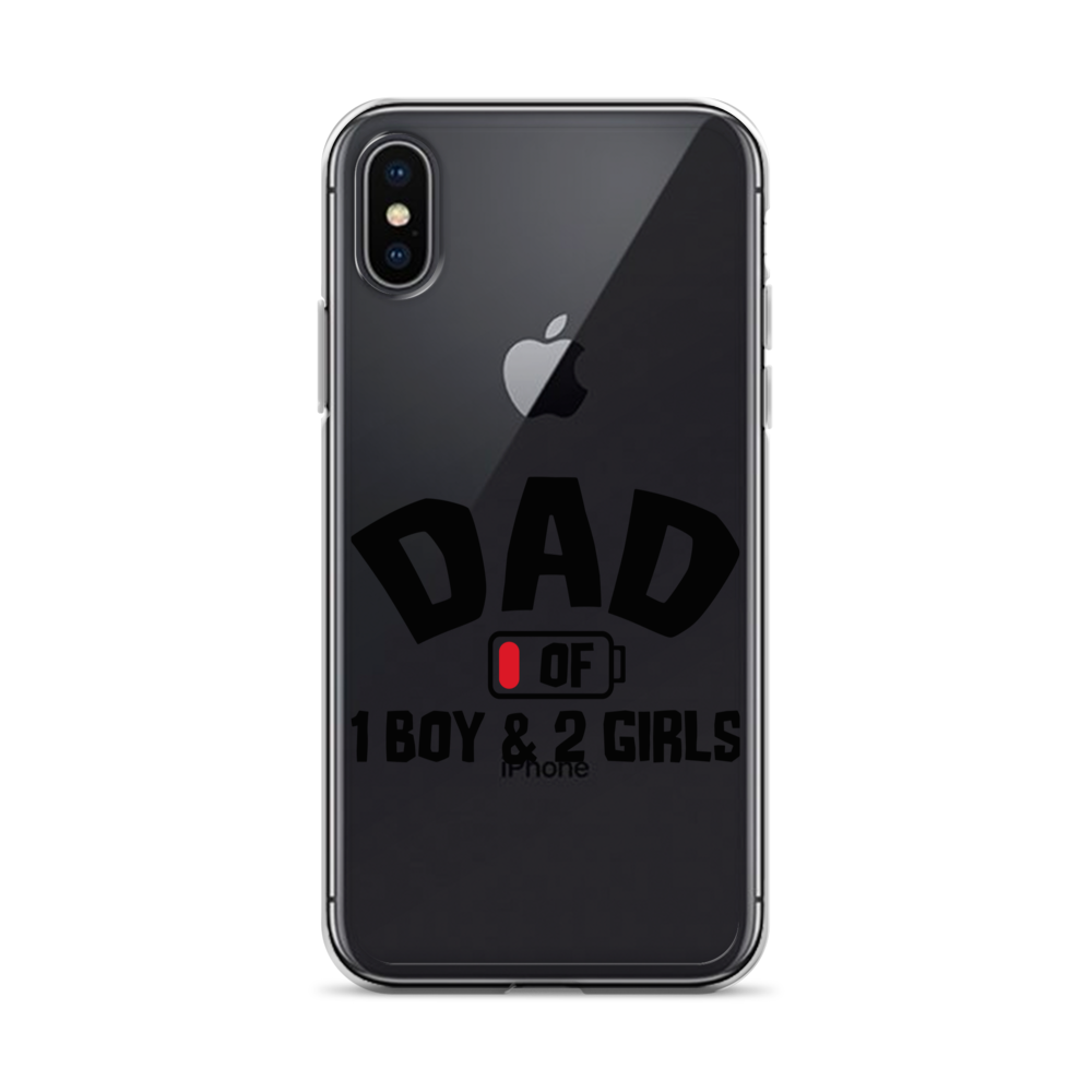 Dad Of 1 Boy And 2 Girls Clear Case for iPhone®