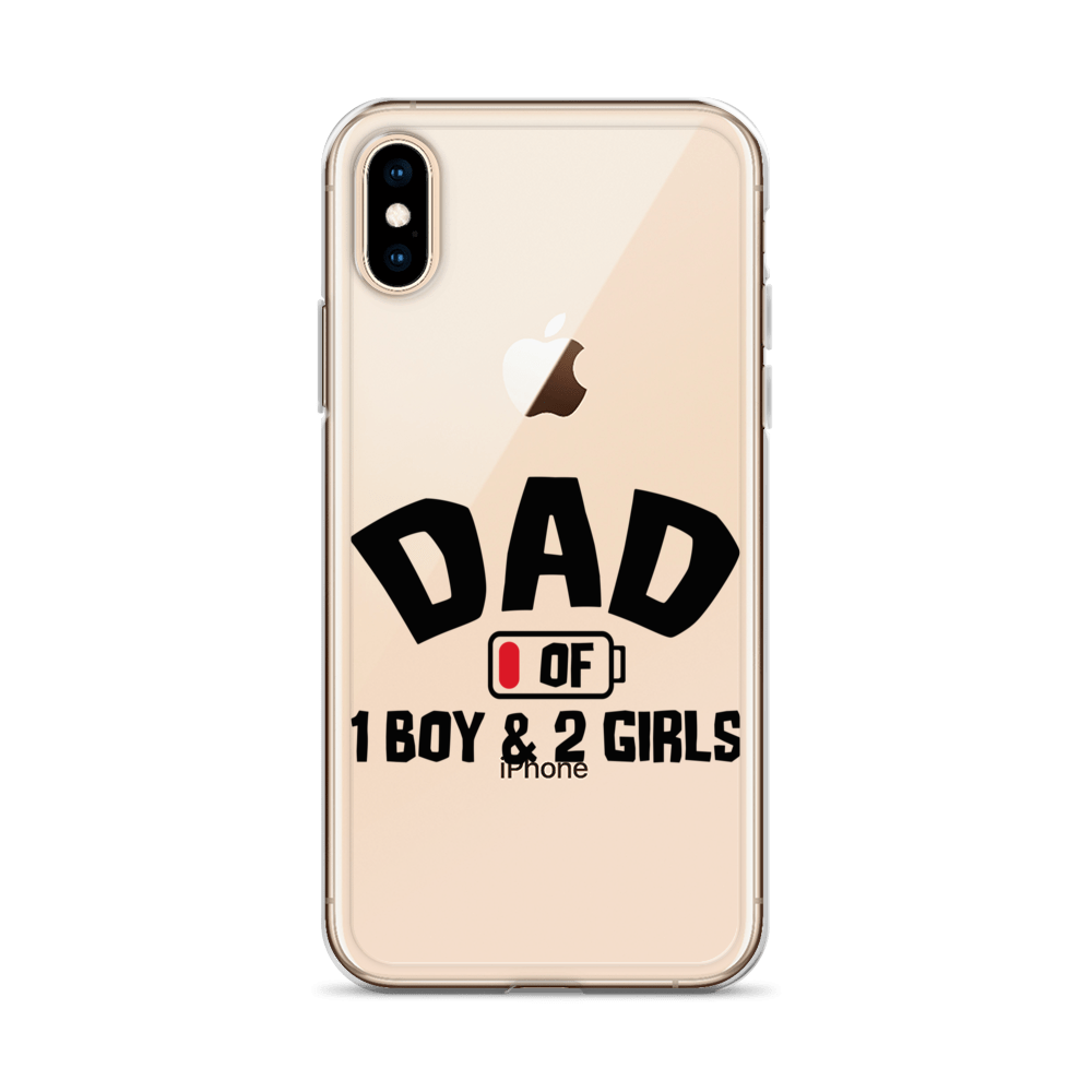 Dad Of 1 Boy And 2 Girls Clear Case for iPhone®