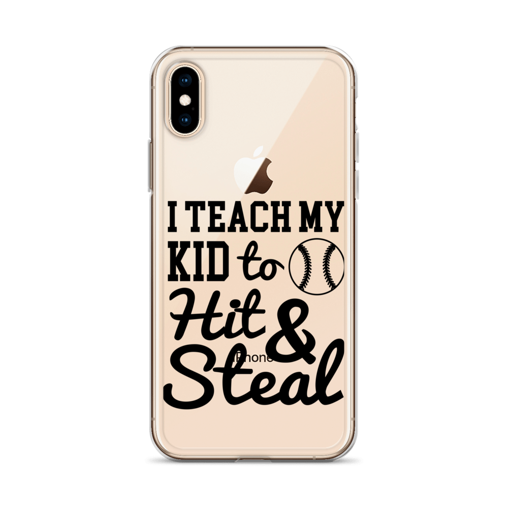 I Teach My Kid To Hit And Steal Clear Case for iPhone®