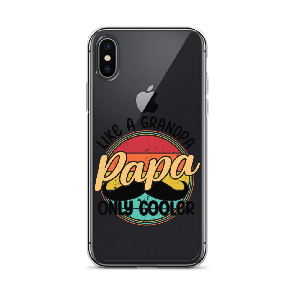 Papa Like A Grandpa Only Cooler Clear Case for iPhone®