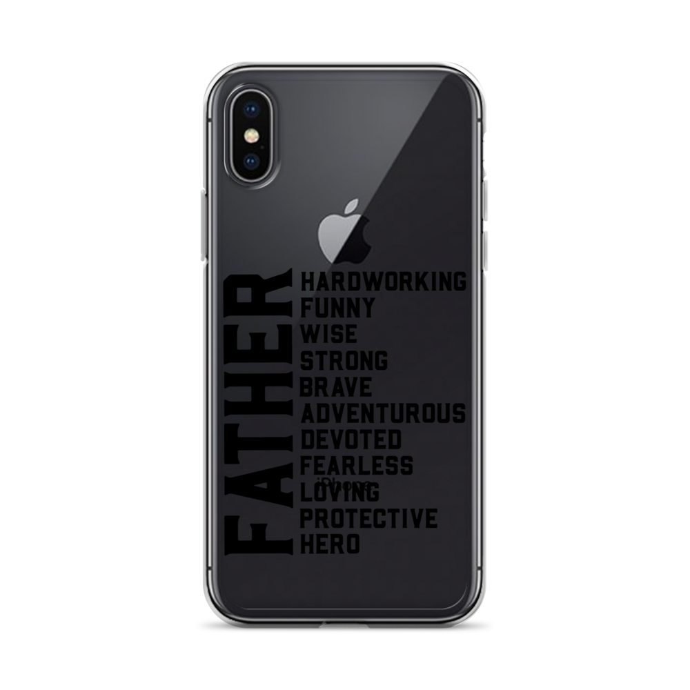 Father Hardworking funny Wise Strong Clear Case for iPhone®