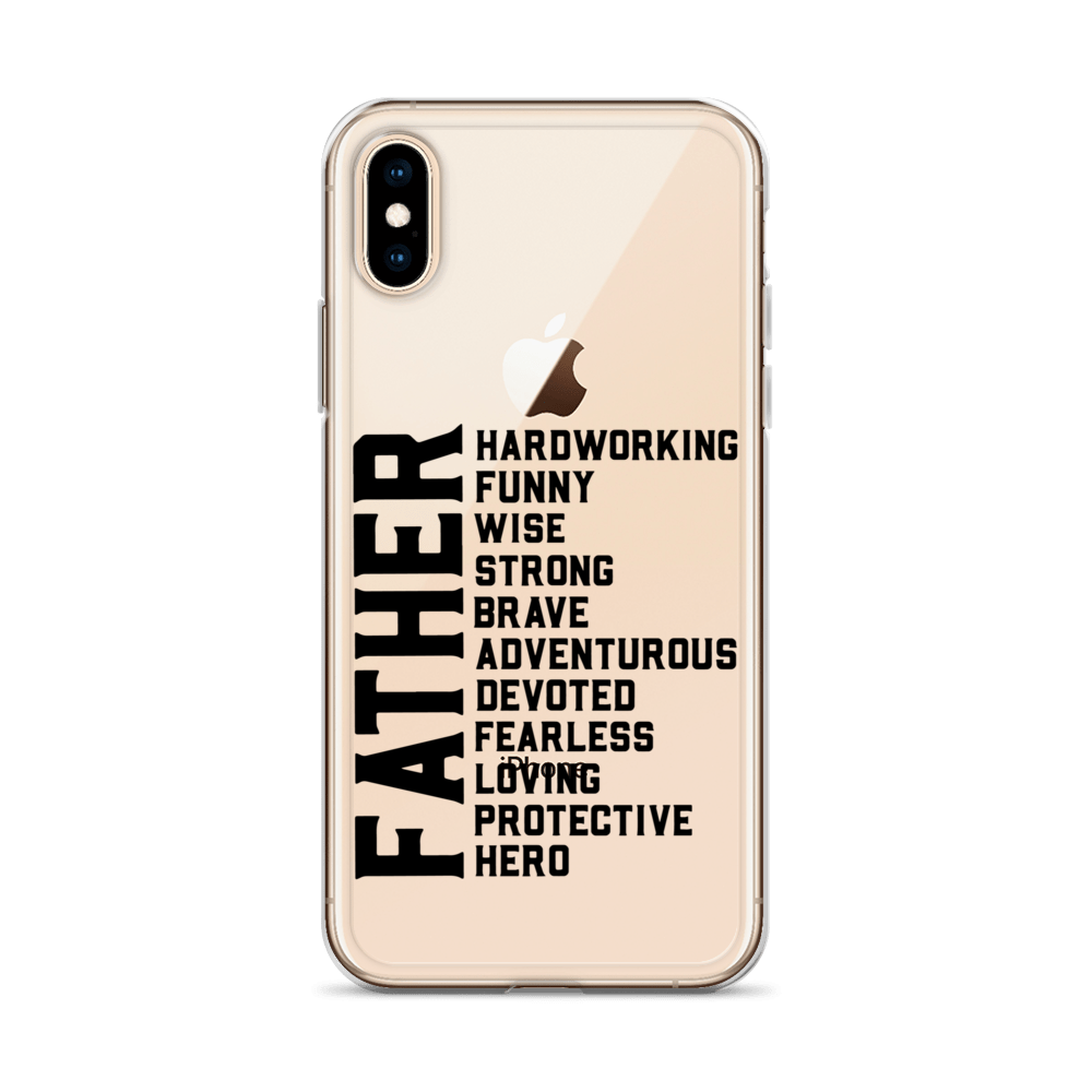 Father Hardworking funny Wise Strong Clear Case for iPhone®