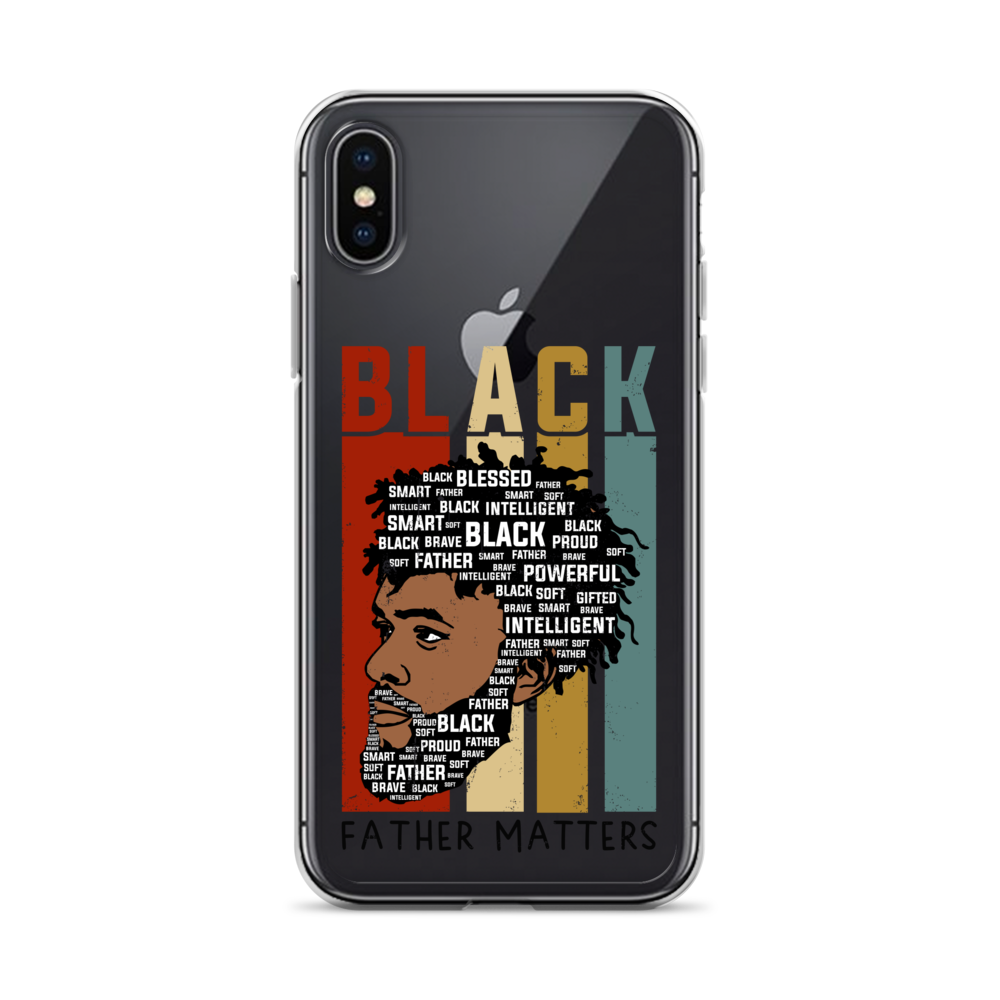 Black Father Matters Clear Case for iPhone®