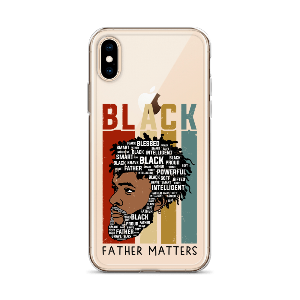 Black Father Matters Clear Case for iPhone®