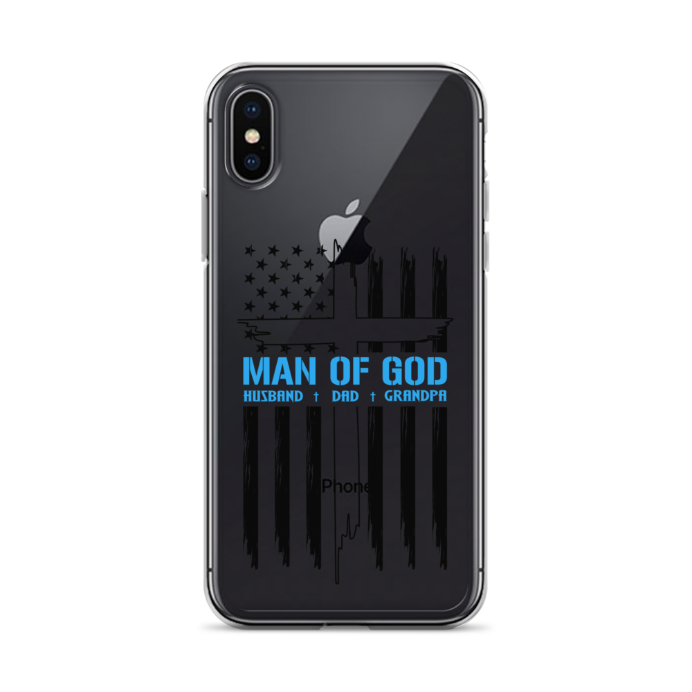 Man Of God Husband Dad Grandpa Clear Case for iPhone®