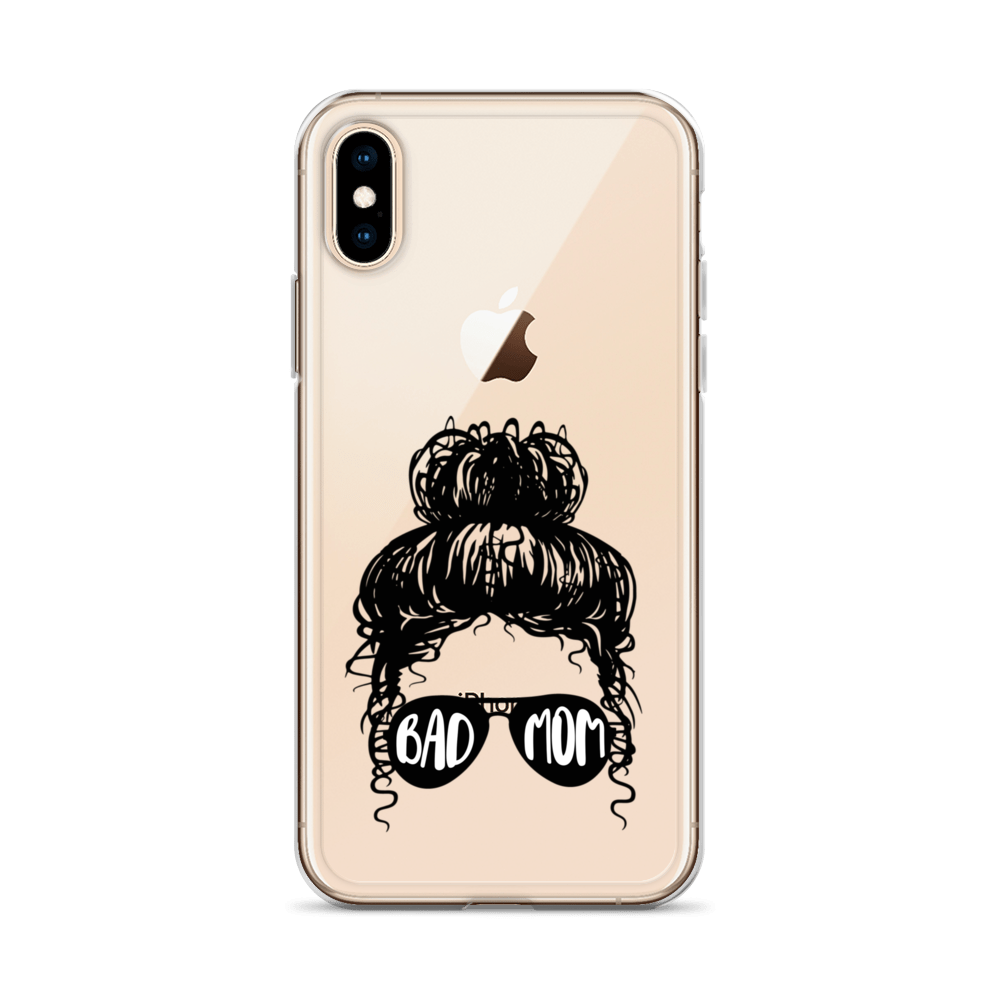 Bad Mom Messy Bun Clear Case for iPhone®