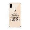 Come On Christmas Daddy Needs New Socks Clear Case for iPhone®