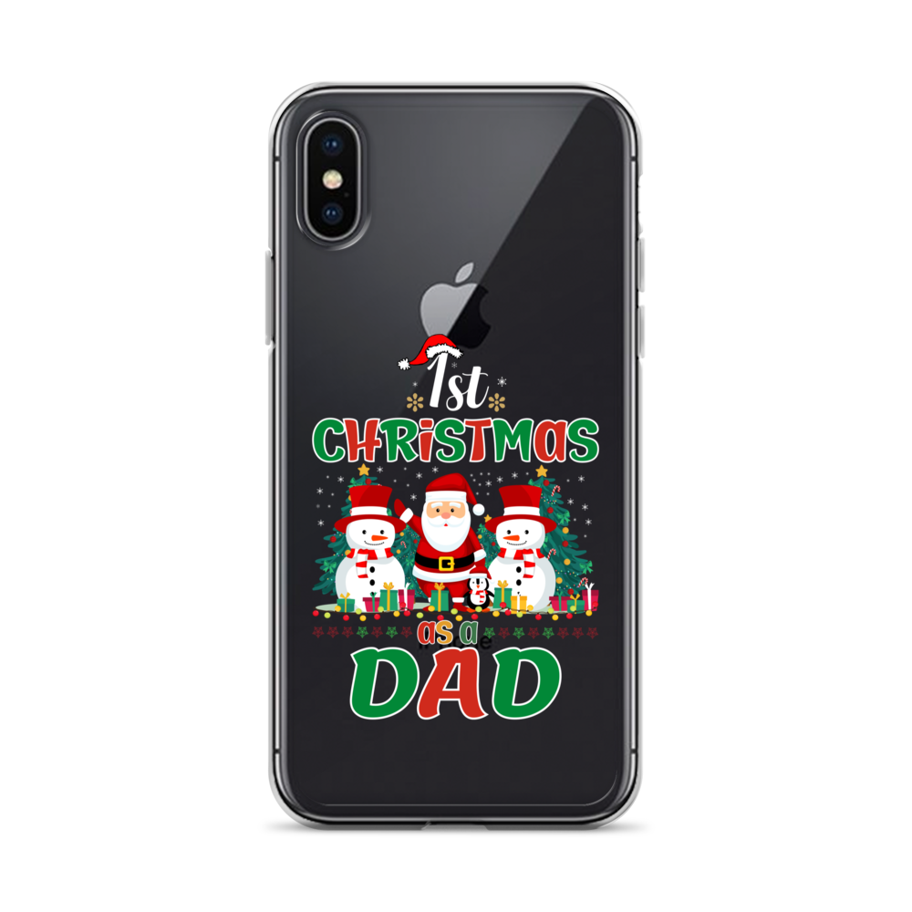 1st Christmas As A Dad Clear Case for iPhone®