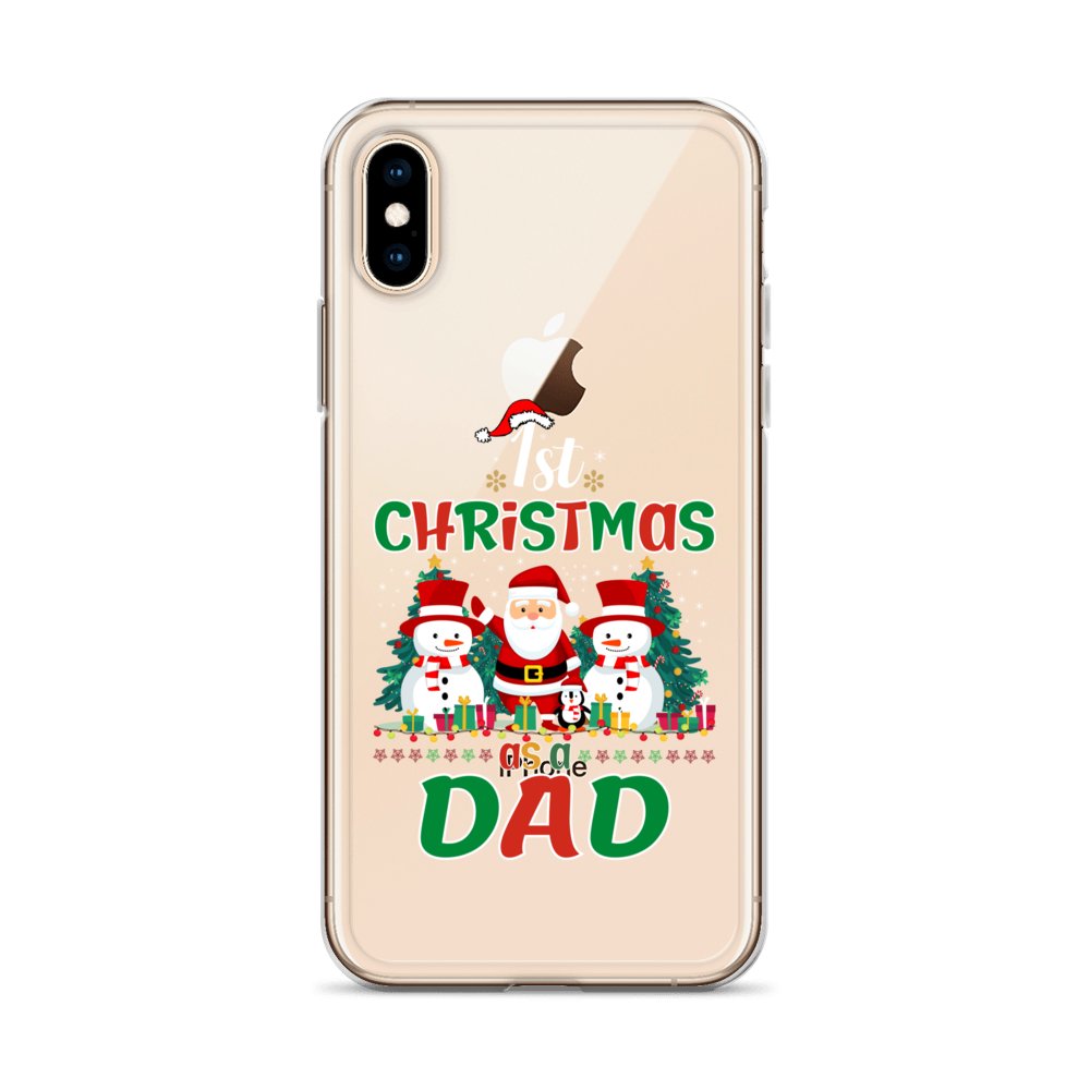 1st Christmas As A Dad Clear Case for iPhone®