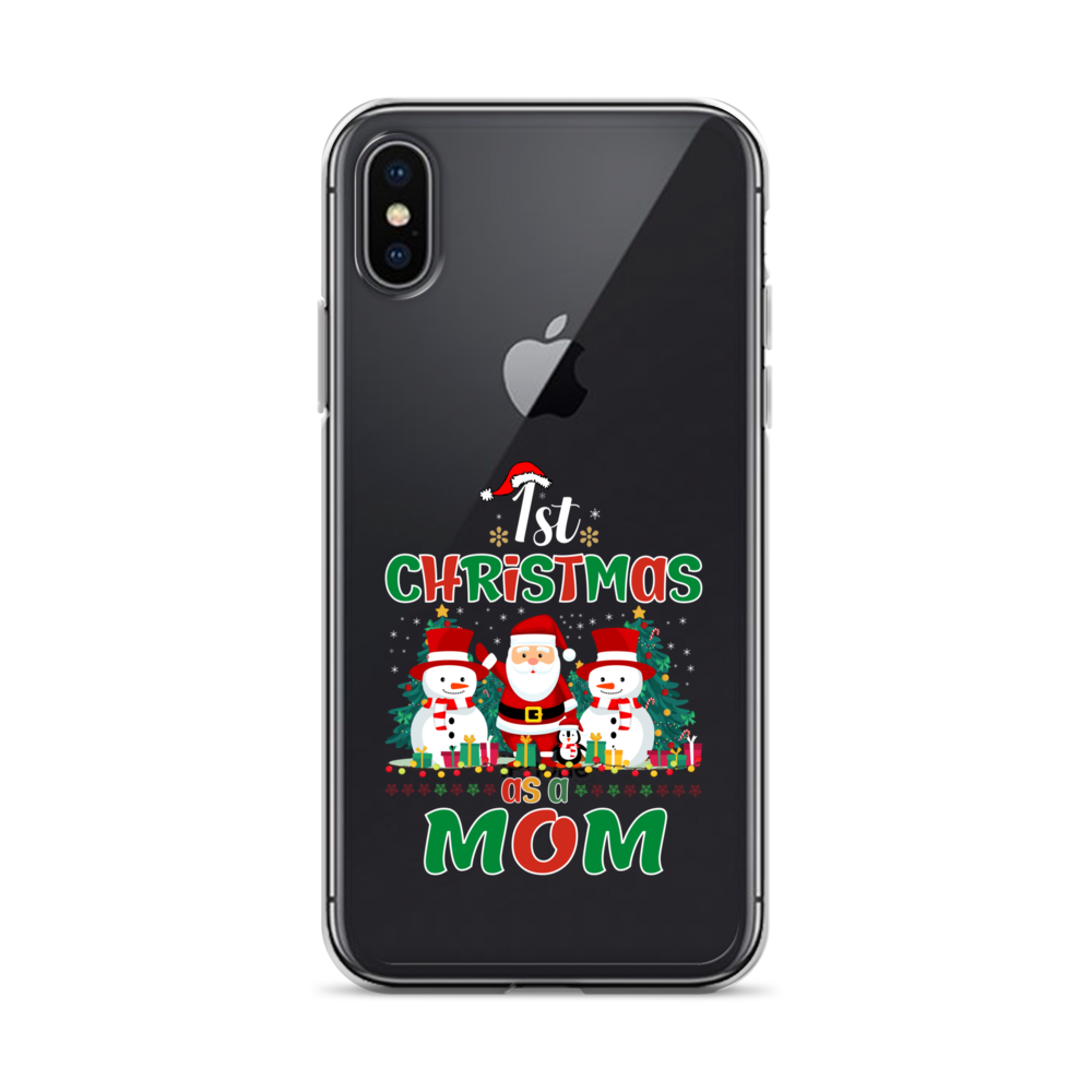 1st Christmas As A Mom Clear Case for iPhone®