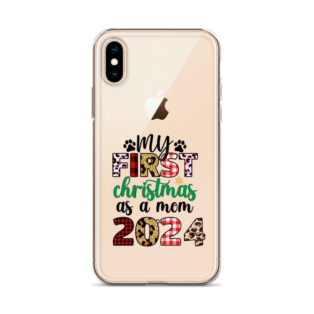 My First Christmas As A mom 2024 Clear Case for iPhone®