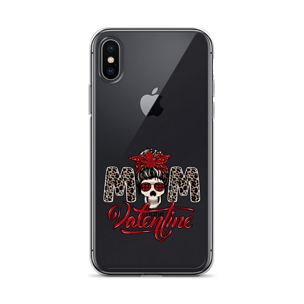 Skull Mom Valentine Clear Case for iPhone®