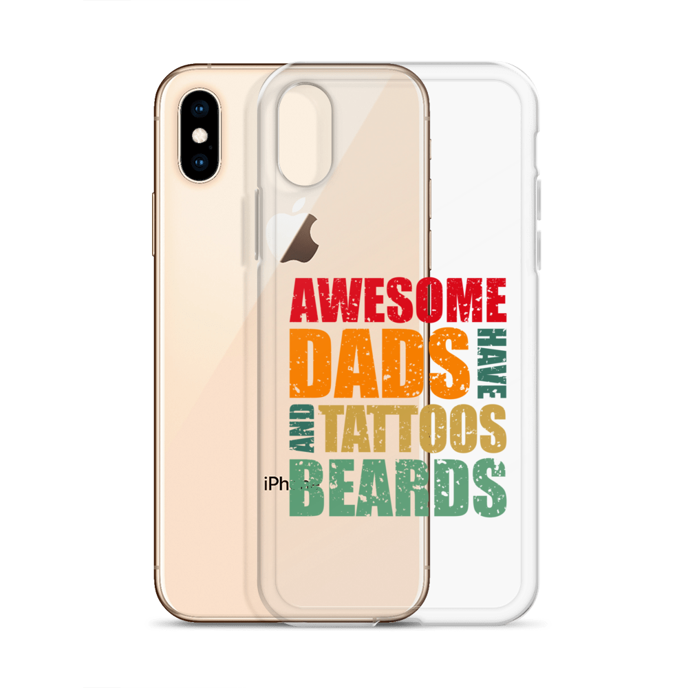 Awesome Dads Tattoos Beards Clear Case for iPhone®