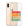 Awesome Dads Tattoos Beards Clear Case for iPhone®